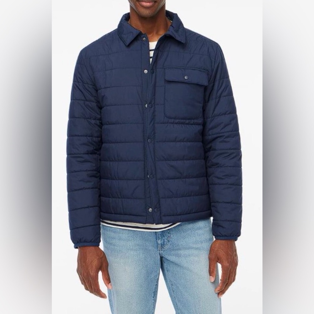 NWOT NEW JCrew Factory Jersey-lined quilted jacket